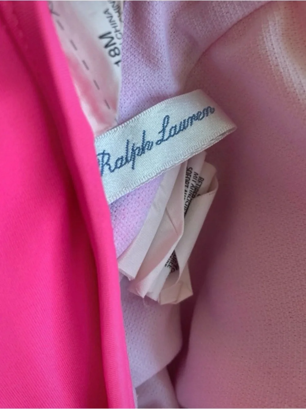 Ralph Lauren 18M Baby Bubblegum Disney Princess Beach Girlhood Dainty Swimsuit